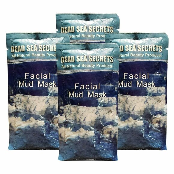 4 AUTHENTIC Dead Sea Mud Masks Facials from Israel Acne Stocking Stuffer - Picture 1 of 6